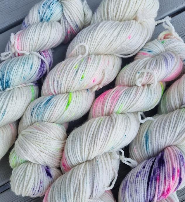 Spenstig tykk merino - Neonspetter